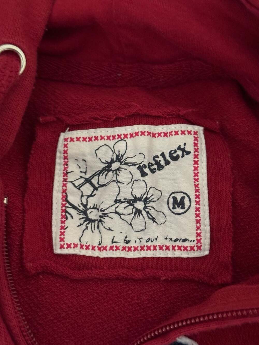 Reflex Women's Red Zip-Up Hoodie with LOVE 96 Graphic - Picture 2 of 4